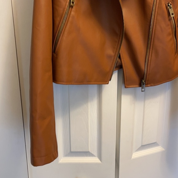 The Drop Brown Motorcycle Biker Jacket - small - Picture 3 of 6
